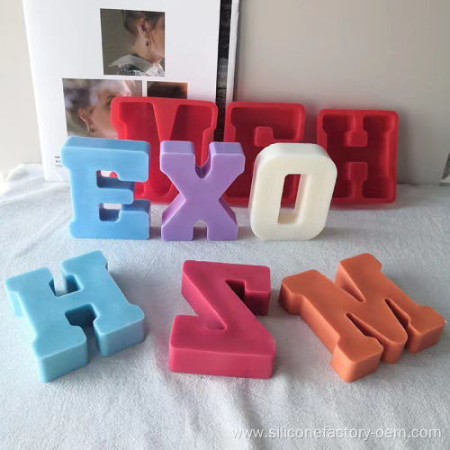 Candle Decoration Mold Silicone Letters Big